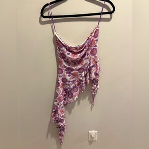 Free People Purple and Pink Floral Dress
